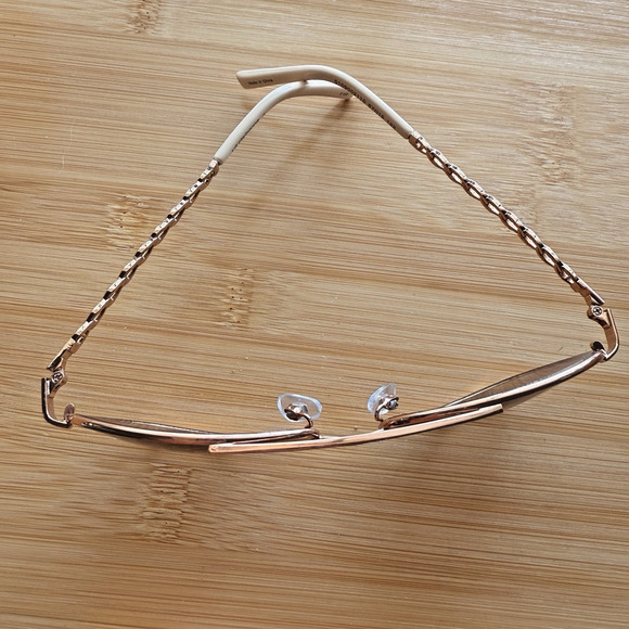 Liz Claiborne Aviator Sunglasses Rose Gold Chain Effect Summer Trendy Beach - Picture 6 of 12